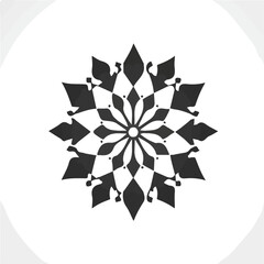 My A Simple flat 2D illustration snowflake geometric shape isolated on transparent background, vector, flat design, animation design, simple flat 2D icon, clipart, flat 2D, design by me. My vector