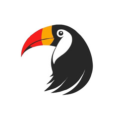 My A Simple flat 2D illustration toucan isolated on transparent background, vector, flat design, animation design, simple flat 2D icon, clipart, flat 2D, design by me. My vector