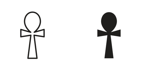 Ankh icon Design Illustrations. editable web icons