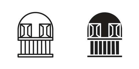 Balcony icon Design Illustrations. editable web icons
