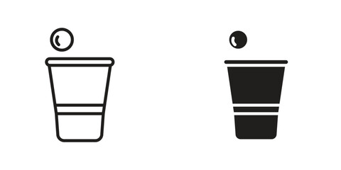 Beer pong icon Design Illustrations. editable web icons
