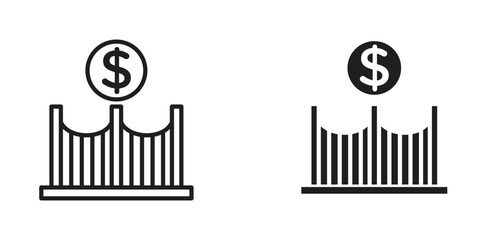 Bridging loan icon Design Illustrations. editable web icons