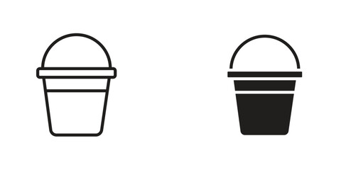 Bucket icon Design Illustrations. editable web icons