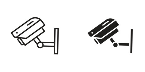 CCTV icon Design Illustrations. editable web icons