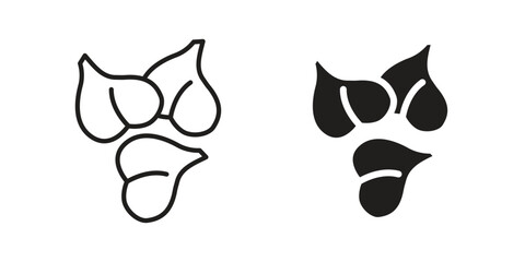 Naklejka premium Chickpeas hummus icon Design Illustrations. editable web icons