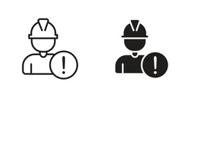 Construction risk icon Design Illustrations. editable web icons