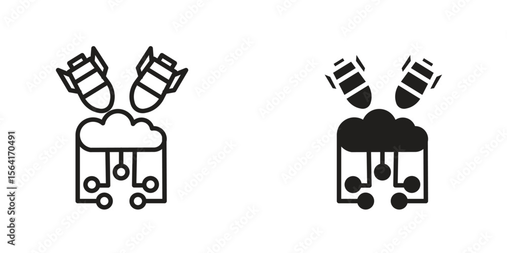 Poster dos icon design illustrations. editable web icons