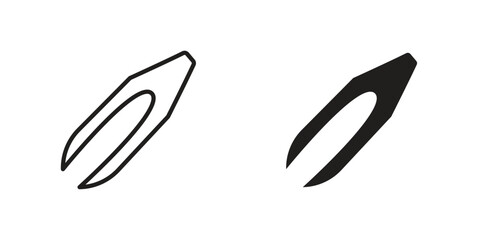 Eyebrow tweezers icon Design Illustrations. editable web icons
