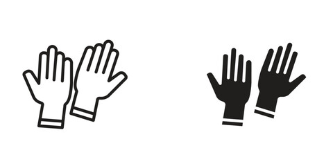 Gloves icon Design Illustrations. editable web icons