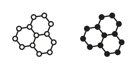 Graphene icon Design Illustrations. editable web icons