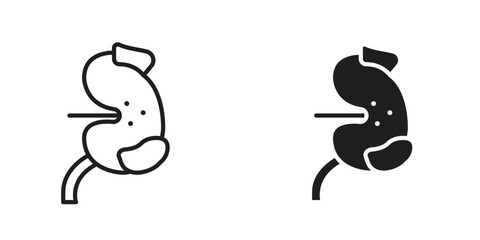 Kidney disease icon Design Illustrations. editable web icons