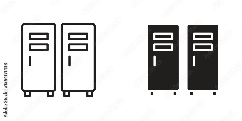 Poster locker icon design illustrations. editable web icons