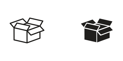 Open box icon Design Illustrations. editable web icons