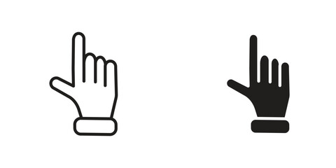 Pointing hand icon Design Illustrations. editable web icons