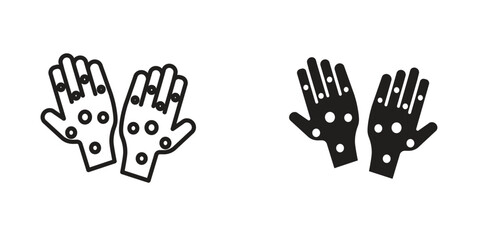 Rash hand icon Design Illustrations. editable web icons
