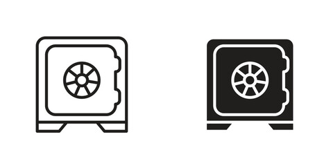 Safe icon Design Illustrations. editable web icons