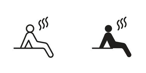 Sauna icon Design Illustrations. editable web icons