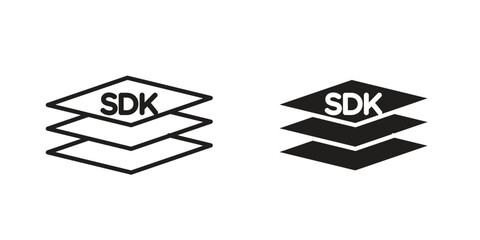 SDK icon Design Illustrations. editable web icons