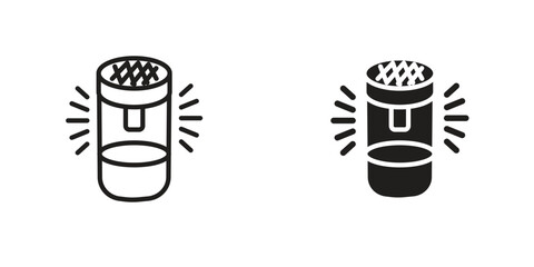 Solar Garden Light lamp icon Design Illustrations. editable web icons