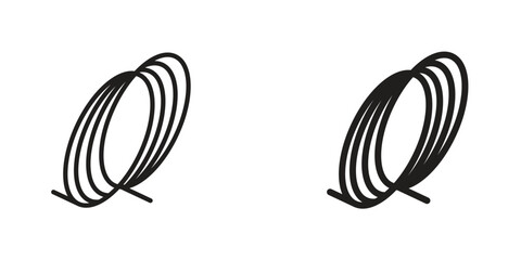 Wire coil icon Design Illustrations. editable web icons