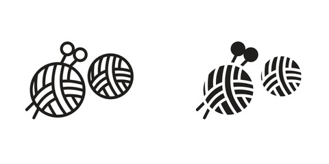 Wool ball icon Design Illustrations. editable web icons