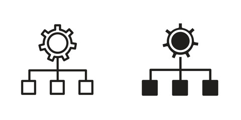 Workflow icon Design Illustrations. editable web icons