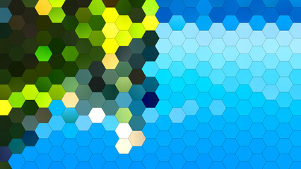 4K abstract geometric background with a hexagonal mosaic pattern.