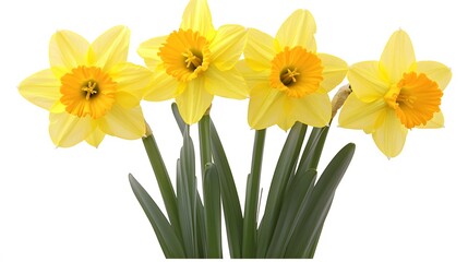 Vibrant Yellow Daffodils Spring Flowers Bouquet