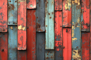 Close-up of a rusty metal wall.