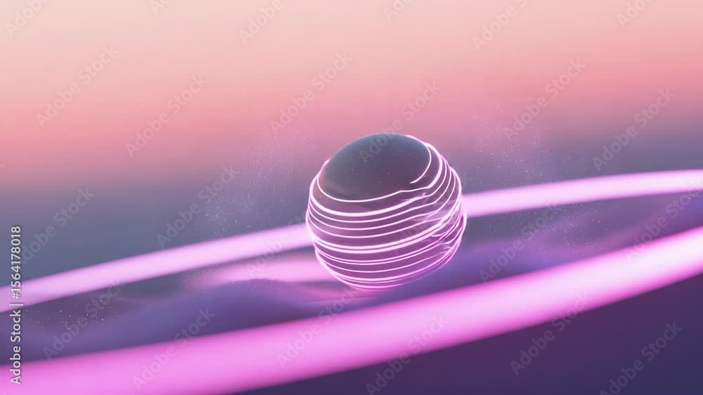 Poster floating abstract sphere: a captivating and artistic visualization, featuring a sphere of swirling l