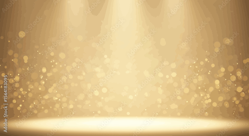 Poster elegant gold bokeh background with soft light, ideal for creating luxurious designs
