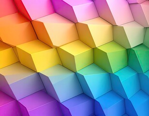 Colorful Abstract Cube Pattern Background