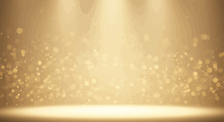 Elegant gold bokeh background with soft light, ideal for creating luxurious designs