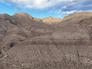 desert landscape drone photography in new mexico usa beautiful canyons on sunny day