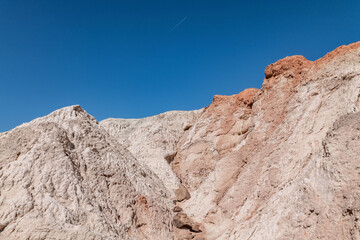 Fototapeta premium The Entrada Sandstone（Middle Jurassic） is a formation in the San Rafael Group，Mostly fine-grained sandstone. Toadstool Hoodoos Trail, Kane County, Utah geology . Weathering, erosion.