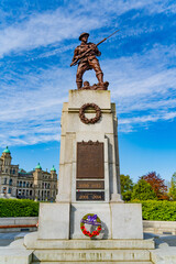 Victoria War Memorial (British Columbia Legislature Cenotaph) outside the British Columbia...