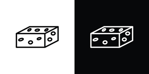 Halva icons in line style. Editable black and white strokes