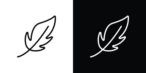 Light weight icons in line style. Editable black and white strokes