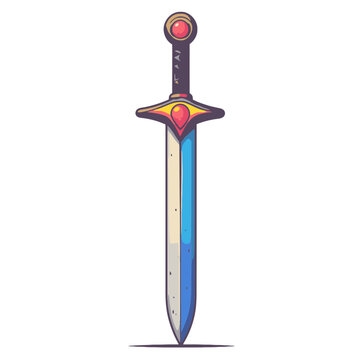 Colorful toy sword with a playful design suitable for children's adventures and imaginative playtime fun