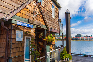 Fisherman's Wharf, a popular marine destination in Victoria, Canada