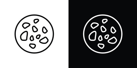 Thalassaemia icons in line style. Editable black and white strokes