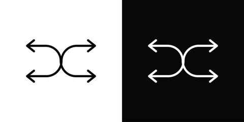 Versatile icons in line style. Editable black and white strokes