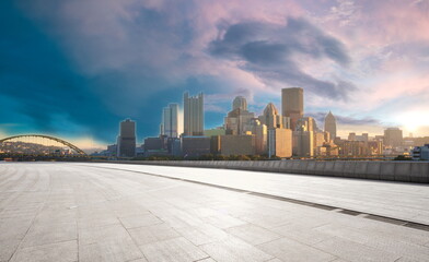 outdoor road skyline city building landscape cloud sunset cityscape street travel
