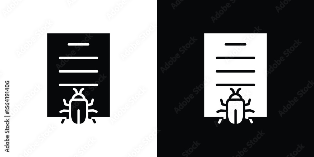 Fototapete Bug report icon Vector Logo Template for graphic and web design.
