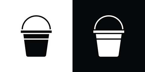 Bucket icon Vector Logo Template for graphic and web design.