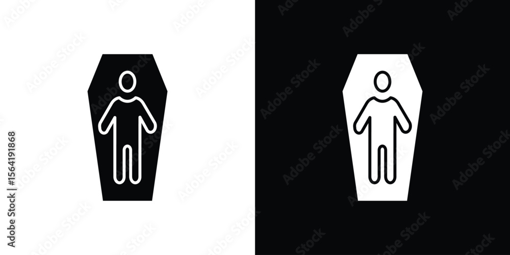 Poster dead icon vector logo template for graphic and web design.