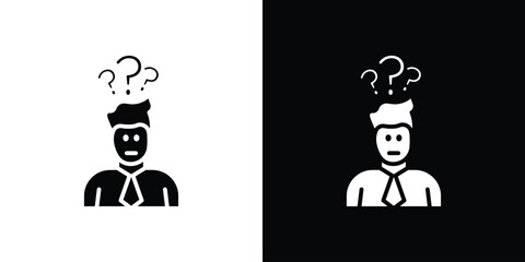 Curious human icon Vector Logo Template for graphic and web design.