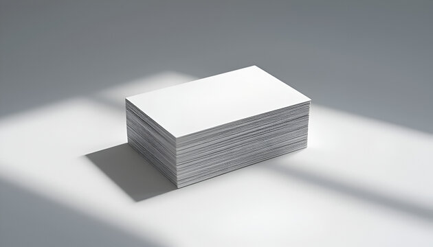 Minimal white rectangular box packaging mockup on clean surface with soft natural shadow, modern product presentation, blank branding template for luxury, technology, or cosmetic packaging, high resol