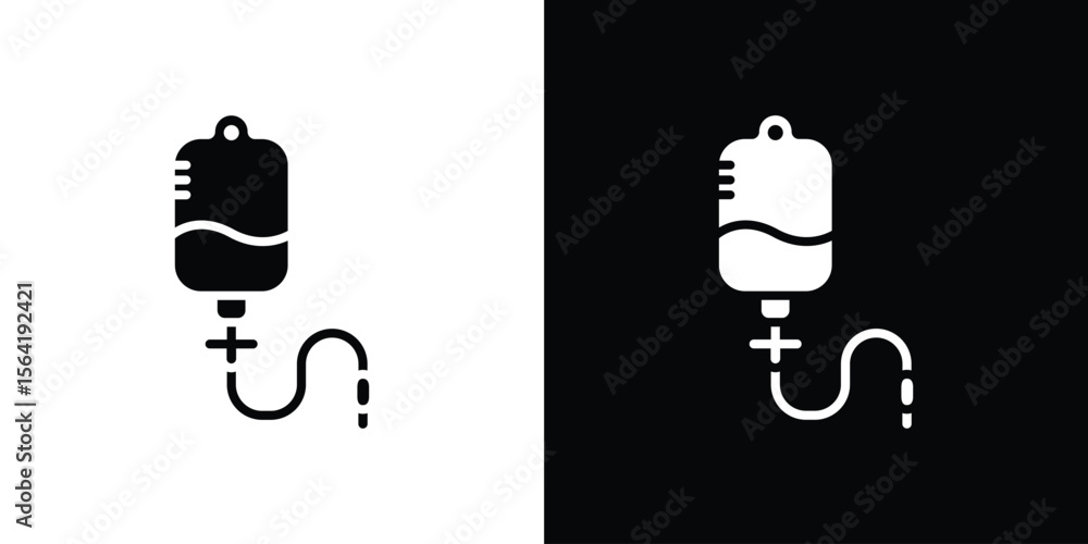 Poster intravenous icon vector logo template for graphic and web design.