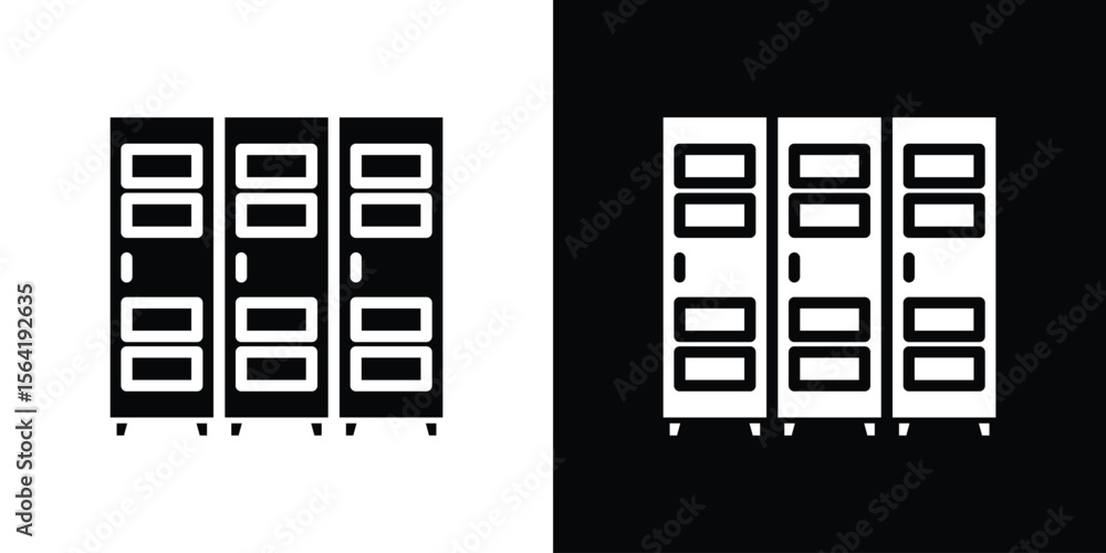 Poster locker icon vector logo template for graphic and web design.